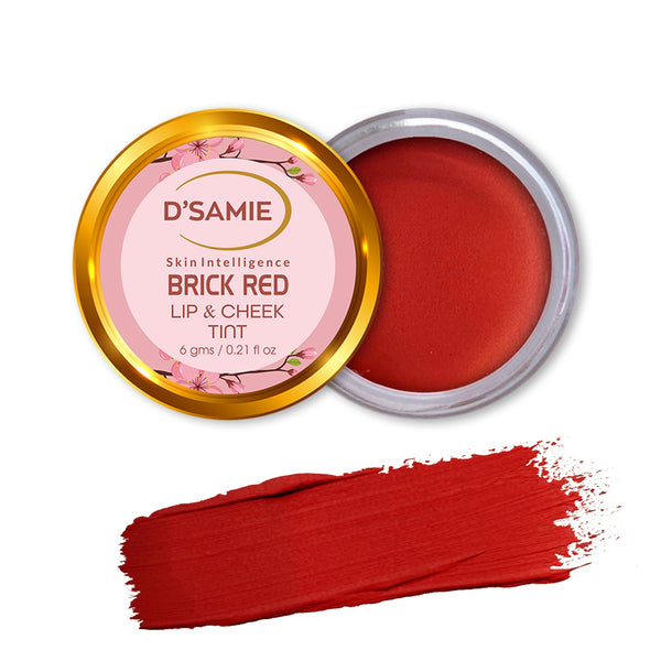 D'samie Lip & Cheek Tint Brown Lip Stain (Brick Red) (6g)