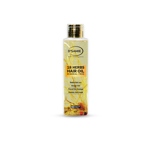 D'samie 18 herbs oil (200 ml) Helps in hair Growth,Reduce hair Loss,Make hair Stronger