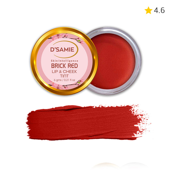 D’Samie Vitamin C + Rose Extract Lip & Cheek Tint Stain (Brick Red)