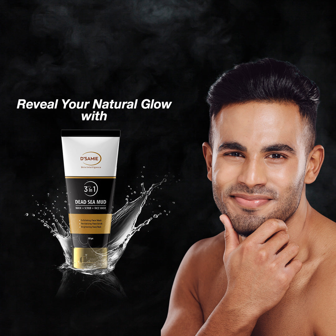 D'Samie Dead Sea Mud: The Ultimate 3-in-1 Mask, Scrub & Facewash for Radiant Skin - 100 gm