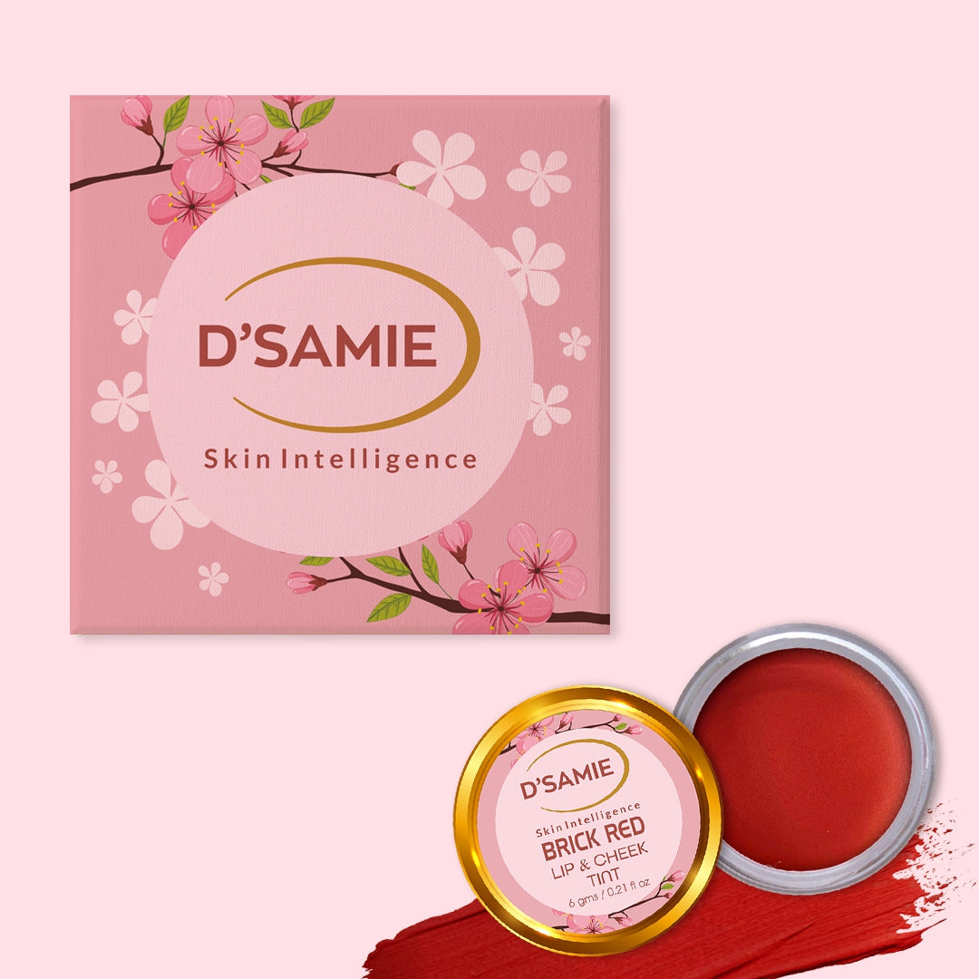D'samie Lip & Cheek Tint Brown Lip Stain (Brick Red) (6g)