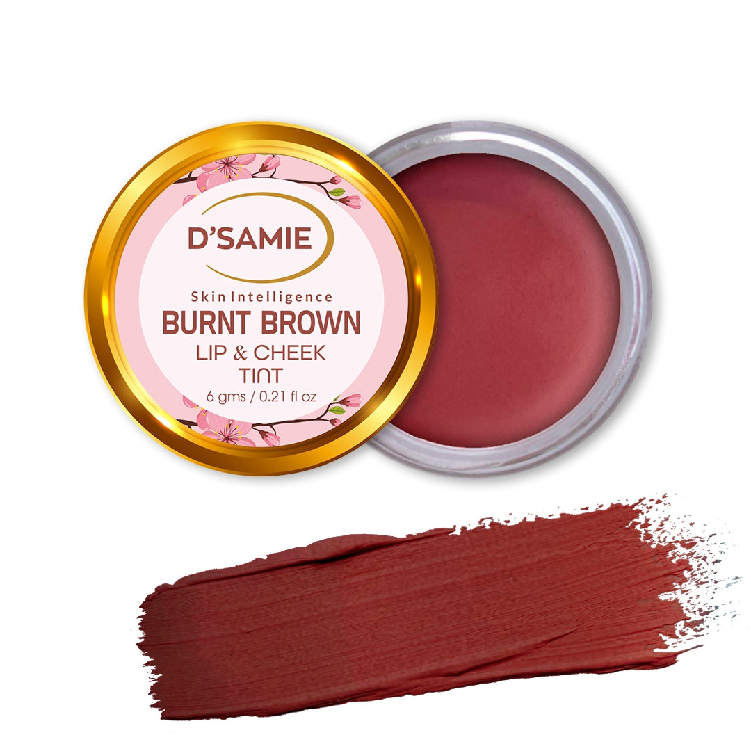 D'samie Lip & Cheek Tint Brown Lip Stain (Burnt Brown) (6g)