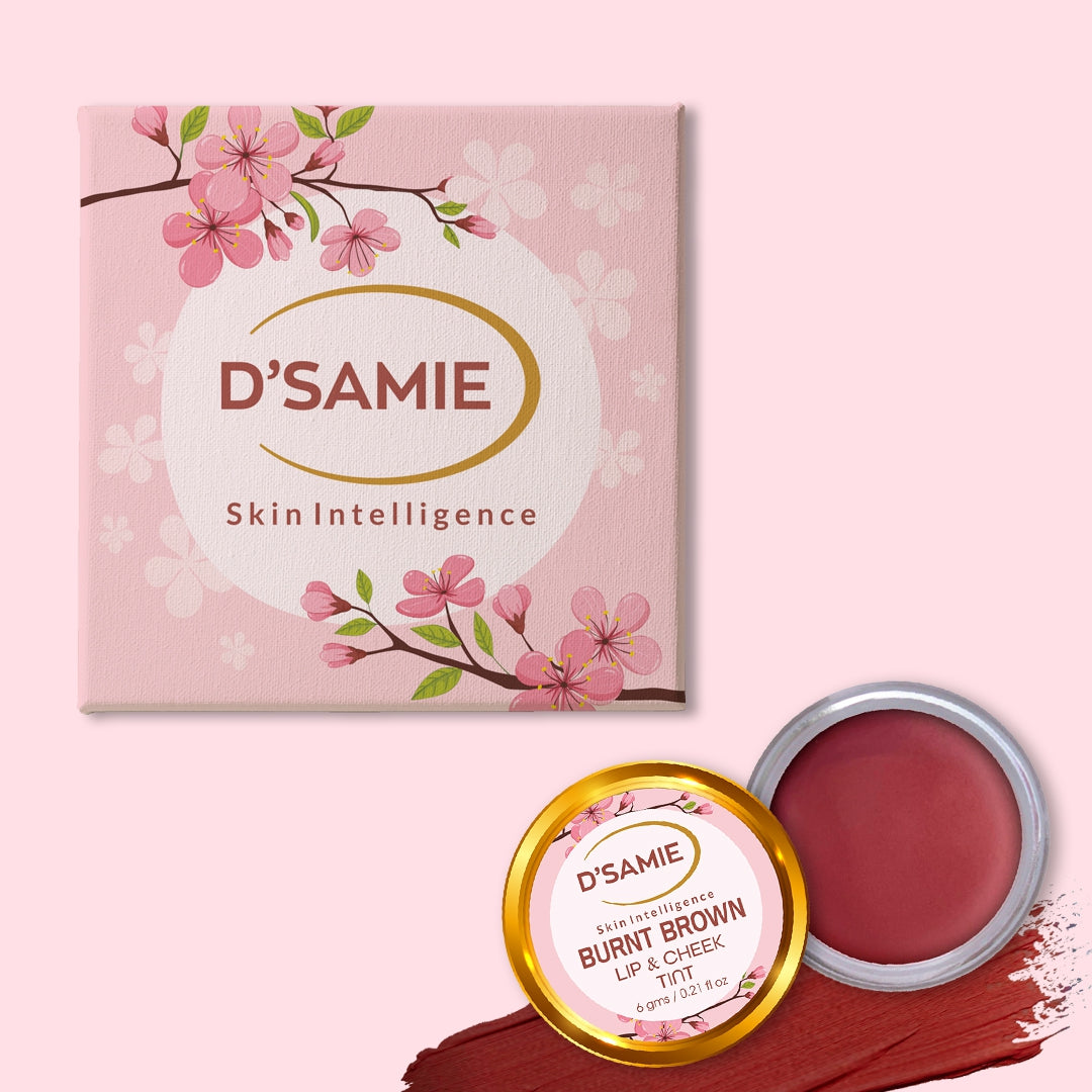 D'samie Lip & Cheek Tint Brown Lip Stain (Burnt Brown) (6g)