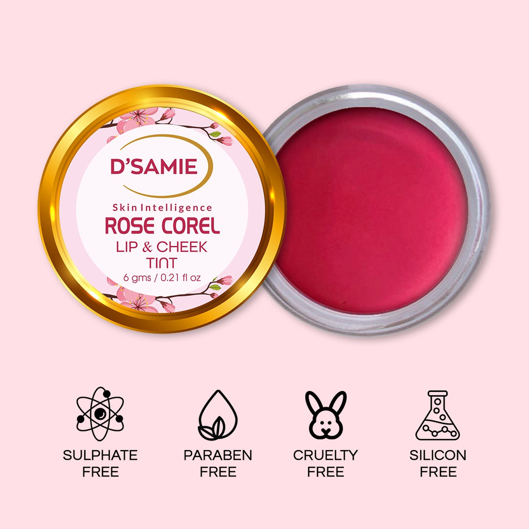 D'samie Lip & Cheek Tint Brown Lip Stain (Rose Corel) (6g)