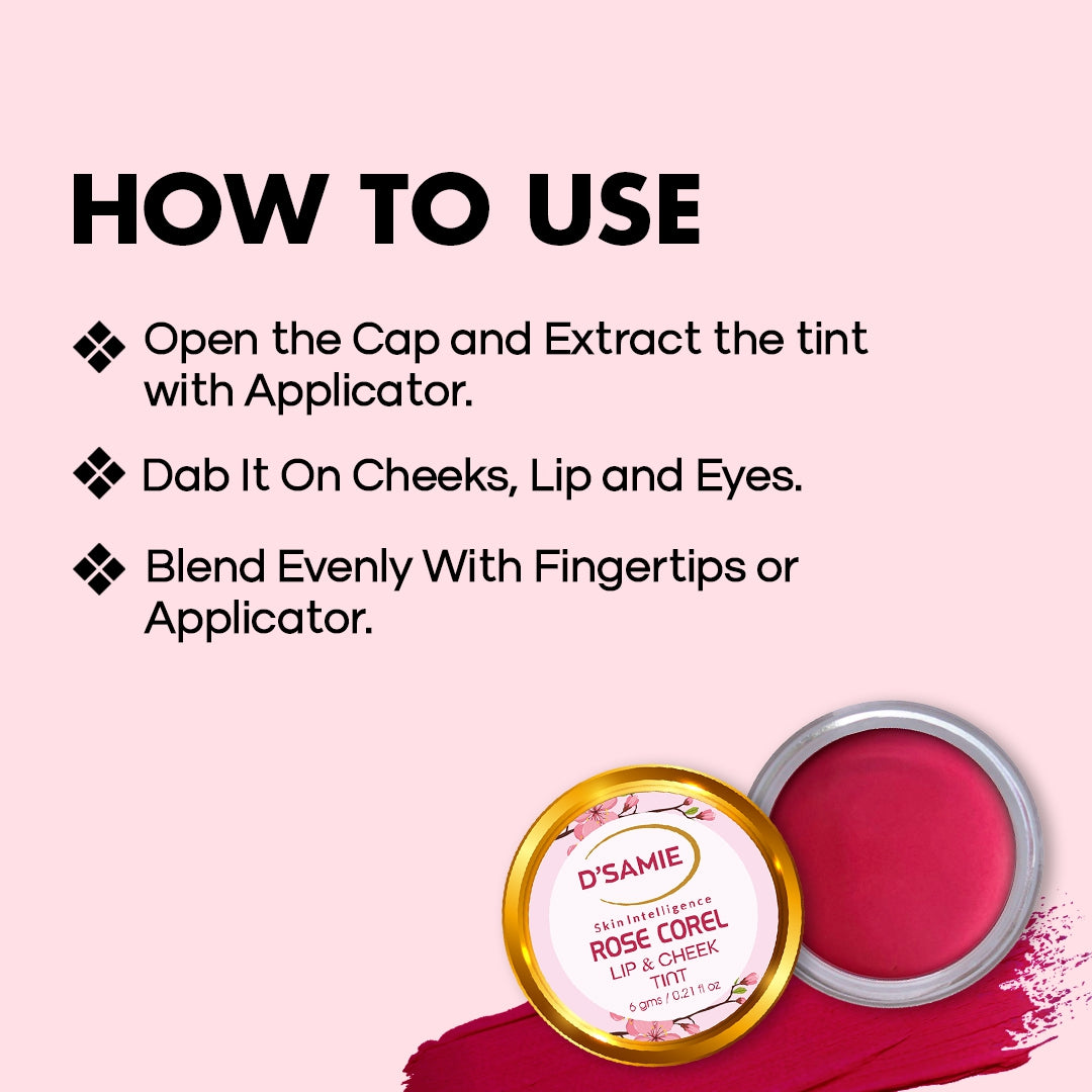 D'samie Lip & Cheek Tint Brown Lip Stain (Rose Corel) (6g)