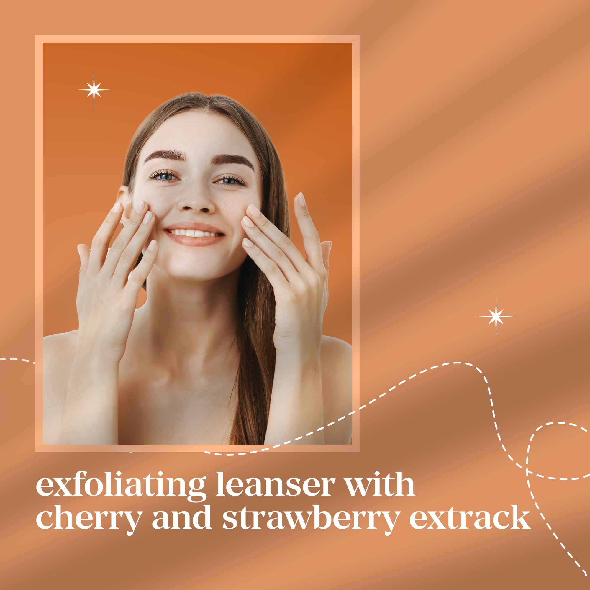 Green Tea Shampoo, Conditioner & Facewash Combo exfoliating cleanser with cherry and strawberry extrack | sulphate, paraben, cruelty & vegan free